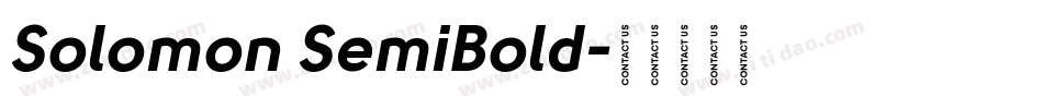 Solomon SemiBold字体转换